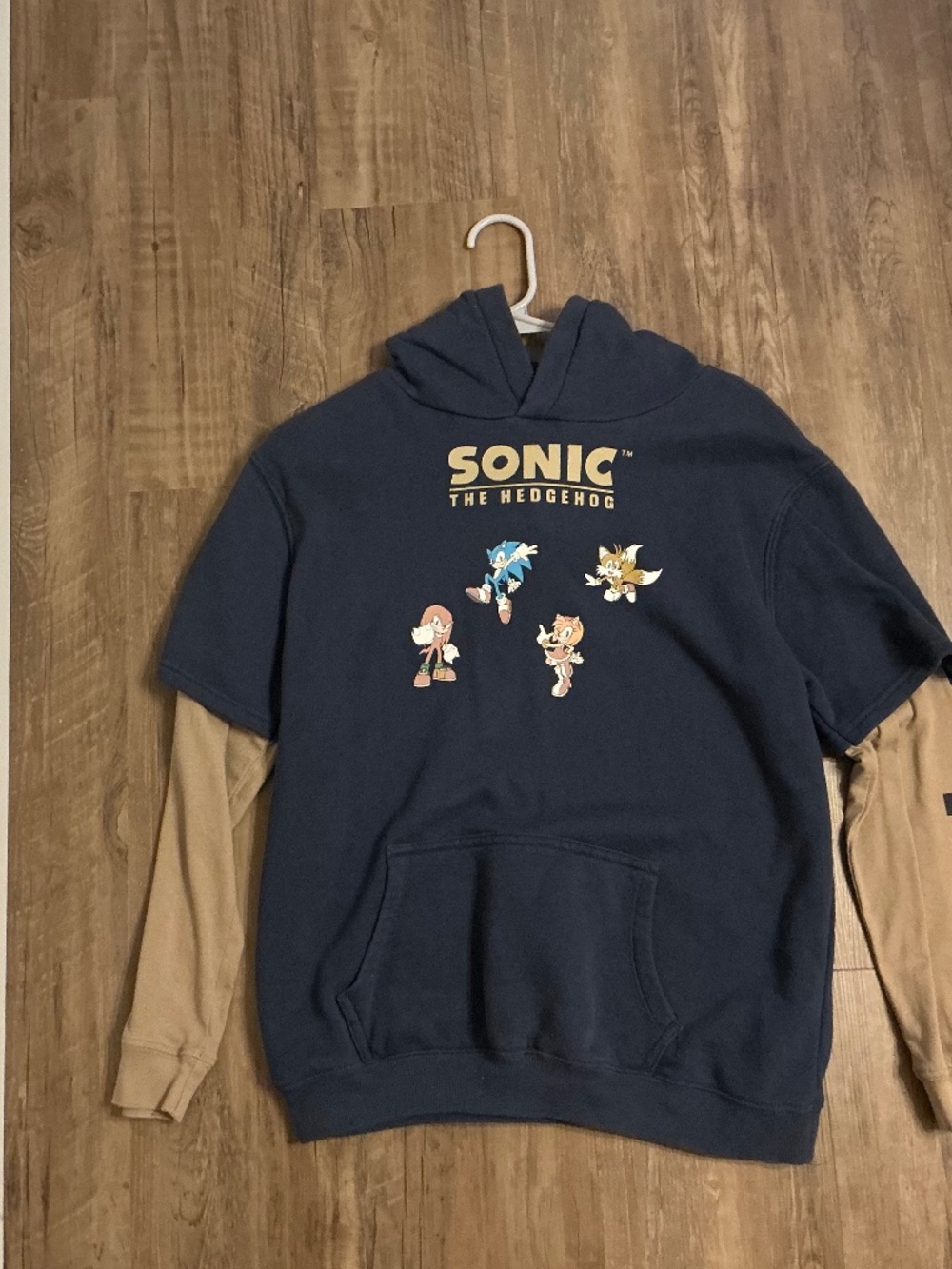 Sonic the Hedgehog collaboration pullover graphic hoodie, size XL( youth) - Picture 2 of 3